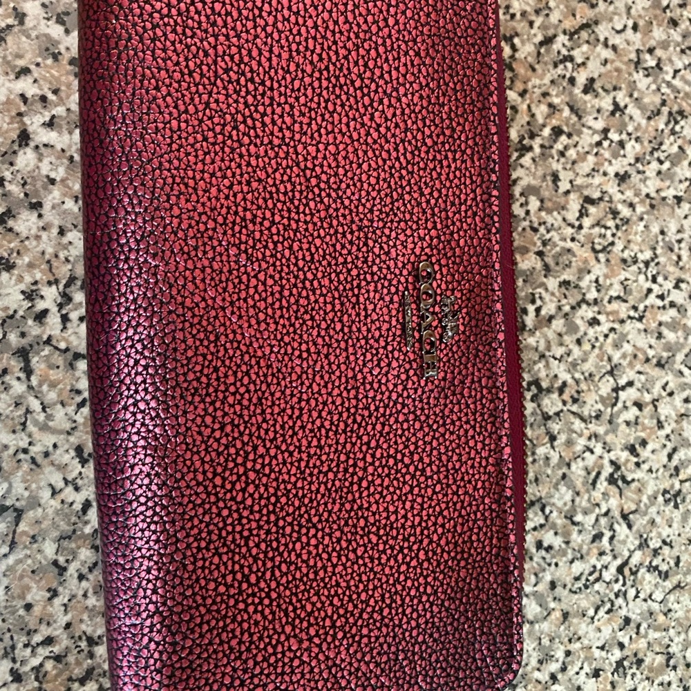 Coach Metallic Wine Wallet